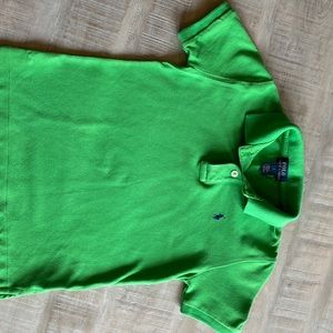 Boys Ralph Lauren Polo shirt. Bright green, size 7.